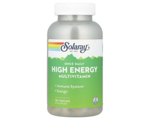 Solaray, Once Daily High Energy Multivitamin, 180 VegCaps