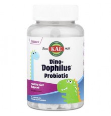 KAL, Dinosaurs®, Dino-Dophilus™ Probiotic, Black Cherry, 60 Chewables