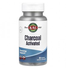 KAL, Charcoal Activated, 50 VegCaps (250 mg per VegCap)