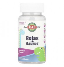 KAL, Dinosaurs®, Relax-a-Saurus™, Grape, 30 Chewables