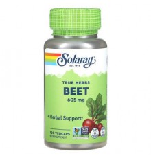 Solaray, True Herbs, Beet, 605 mg, 100 VegCaps