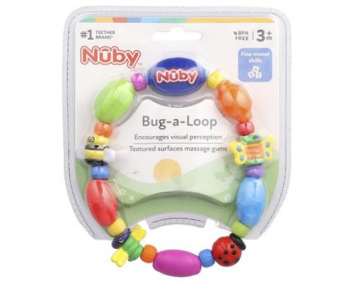 Nuby, Bug-a-Loop Teether, 3 + Months, 1 Teether