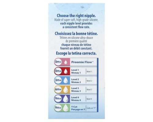 Dr. Brown's, Natural Flow®, Anti-Colic Nipples, 3 Months +, Medium Flow, 2 Pack Dr. Brown's, Natural Flow®, Anti-Colic Nipples, 3 Months +, Medium Flow, 2 Pack