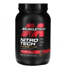 MuscleTech, Nitro-Tech® 100% Whey Gold, Double Rich Chocolate, 2.01 lbs (910 g)
