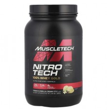 MuscleTech, Nitro-Tech™ 100% Whey Gold, French Vanilla Cream, 2 lbs (907 g)