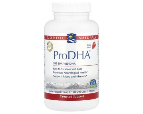 Nordic Naturals, ProDHA™, Strawberry, 120 Soft Gels (250 mg per Soft Gel)