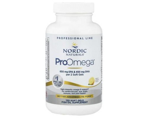 Nordic Naturals, ProOmega®, Lemon, 120 Soft Gels (640 mg per Soft Gel)