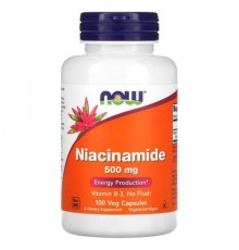 NOW Foods, Niacinamide, 500 mg, 100 Veg Capsules