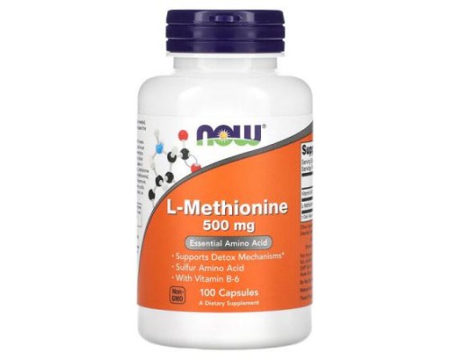 NOW Foods, L-Methionine, 500 mg, 100 Capsules NOW Foods, L-Methionine, 500 mg, 100 Capsules