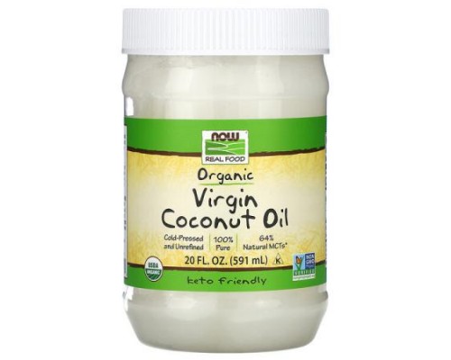 NOW Foods, Real Food, Organic Virgin Coconut Oil, 20 fl oz (591 ml) NOW Foods, Real Food, Organic Virgin Coconut Oil, 20 fl oz (591 ml)