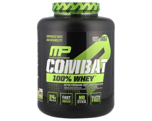 MusclePharm, Combat 100% Whey™ Protein, Vanilla, 5 lbs (2,240 g) MusclePharm, Combat 100% Whey™ Protein, Vanilla, 5 lbs (2,240 g)