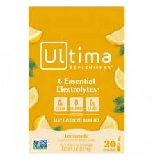 Ultima Replenisher, Daily Electrolyte Drink Mix, Lemonade, 20 StickPacks, 0.13 oz (3.7 g) Each