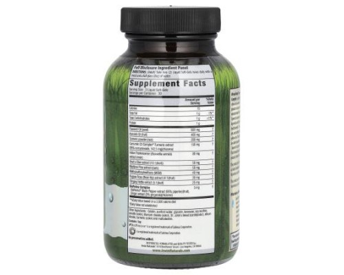 Irwin Naturals, Whole-Body Turmeric + Curcumin C3 Complex, 60 Liquid Soft-Gels