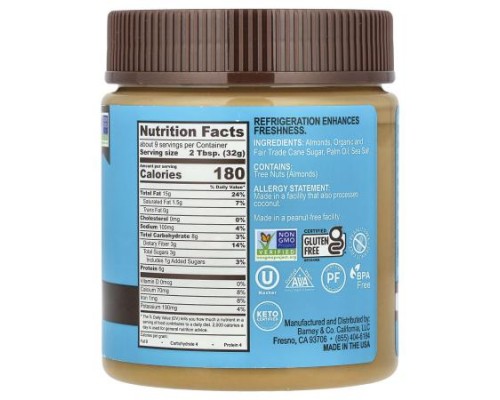 Barney Butter, Almond Butter, Smooth, 10 oz (284 g) Barney Butter, Almond Butter, Smooth, 10 oz (284 g)