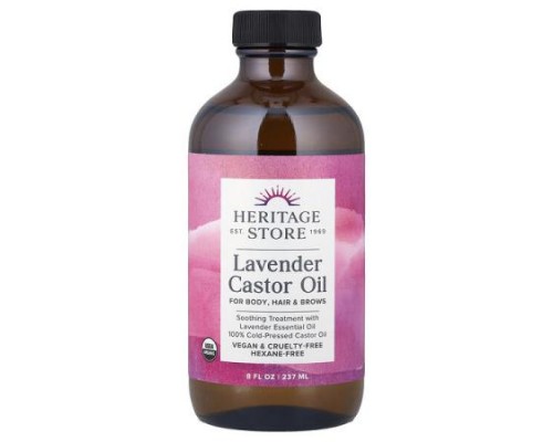 Heritage Store, Lavender Castor Oil, 8 fl oz (237 ml)