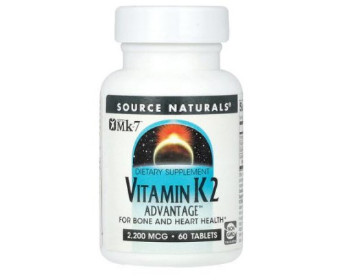 Source Naturals, Vitamin K2, 60 Tablets Source Naturals, Vitamin K2, 60 Tablets
