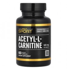 California Gold Nutrition, Acetyl-L-Carnitine, 500 mg, 60 Veggie Capsules