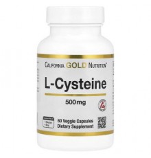 California Gold Nutrition, L-Cysteine, AjiPure®, 500 mg, 60 Veggie Capsules