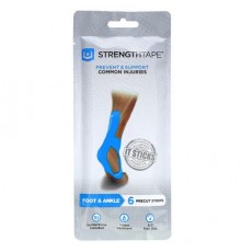 Strengthtape, Kinesiology Tape Kit, Foot & Ankle, 6 Precut Strips