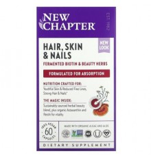 New Chapter, Hair, Skin & Nails, 60 Vegan Capsules