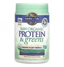 Garden of Life, RAW Organic Protein & Greens, Plant Formula, Vanilla, 19.40 oz (550 g)