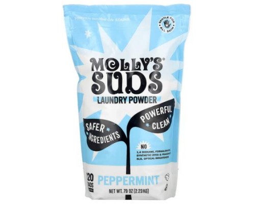 Molly's Suds, Laundry Powder, Peppermint, 79 oz (2.23 kg)