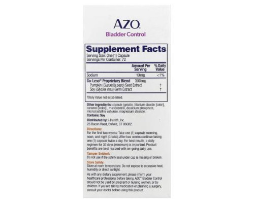 AZO, Bladder Control, 72 Capsules