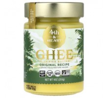 4th & Heart, Ghee Clarified Butter, Grass-Fed, Original Recipe, 9 oz (255 g)