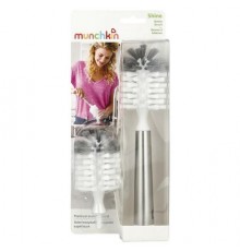Munchkin, Shine™, Premium Stainless Steel, Bottle Brush, 3 Piece Set