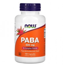 NOW Foods, PABA, 500 mg, 100 Capsules