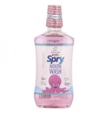 Xlear, Kid's Spry® Mouth Wash, Enamel Support, Alcohol-Free, Bubble Gum, 16 fl oz (473 ml)