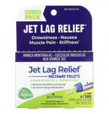 Boiron, Jet Lag Relief, Meltaway Pellets, Combo Pack, 3 Tubes, 80 Pellets Each