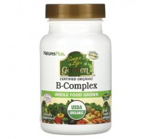 NaturesPlus, Source of Life Garden, Organic B-Complex, 60 Vegan Capsules
