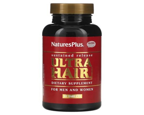 NaturesPlus, Ultra Hair, For Men & Women, 90 Tablets NaturesPlus, Ultra Hair, For Men & Women, 90 Tablets