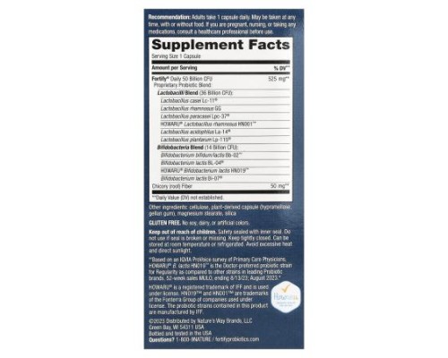 Nature's Way, Fortify®, Probiotic, Adult, Extra Strength, 50 Billion, 30 Delayed Release Capsules