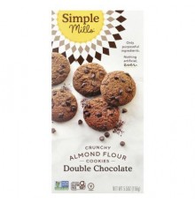 Simple Mills, Crunchy Almond Flour Cookies, Double Chocolate, 5.5 oz (156 g)