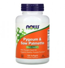 NOW Foods, Pygeum & Saw Palmetto, 120 Softgels