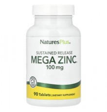 NaturesPlus, Sustained Release Mega Zinc®, 100 mg, 90 Tablets