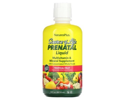NaturesPlus, Source of Life, Prenatal Liquid, Tropical Fruit, 30 fl oz (887.10 ml) NaturesPlus, Source of Life, Prenatal Liquid, Tropical Fruit, 30 fl oz (887.10 ml)