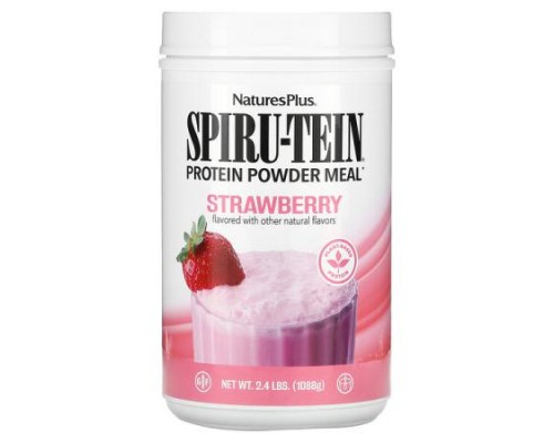 NaturesPlus, Spiru-Tein, Protein Powder Meal, Starwberry, 2.4 lbs (1,088 g)