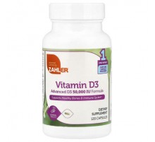 Zahler, Vitamin D3, 1,250 mcg (50,000 IU), 120 Capsules