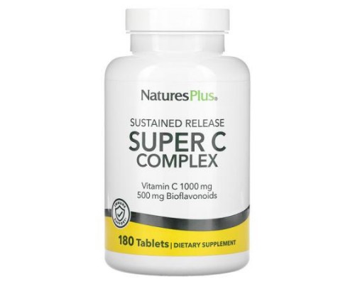 NaturesPlus, Sustained Release Super C Complex, 180 Tablets