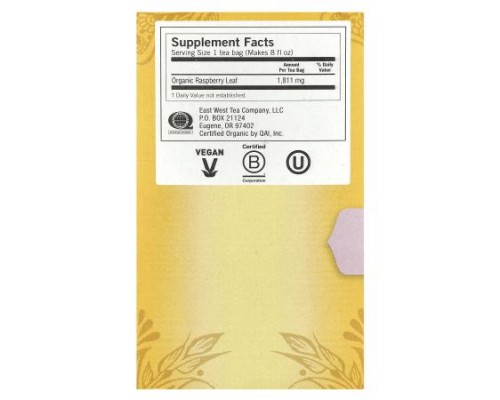 Yogi Tea, Raspberry Leaf, Caffeine Free, 16 Tea Bags, 1.02 oz (29 g)