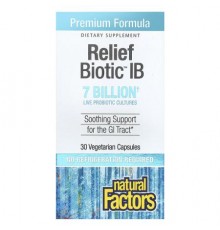 Natural Factors, ReliefBiotic™ IB, 7 Billion, 30 Vegetarian Capsules