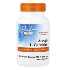 Doctor's Best, Acetyl-L-Carnitine, 120 Veggie Caps (500 mg per Cap)
