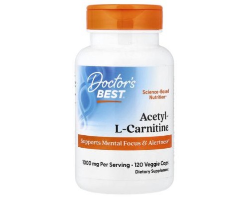 Doctor's Best, Acetyl-L-Carnitine, 120 Veggie Caps (500 mg per Cap) Doctor's Best, Acetyl-L-Carnitine, 120 Veggie Caps (500 mg per Cap)