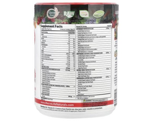Macrolife Naturals, Miracle Reds®, Superfood, Goji, Pomegranate, Acai, Mangosteen, 30 oz (850 g)