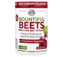 Country Farms, Bountiful Beets, Whole Food Beet Extract, Cherry, 10.6 oz (300 g)
