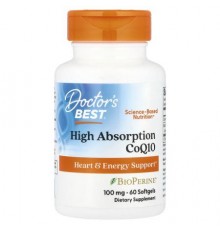 Doctor's Best, High Absorption CoQ10, 60 Softgels