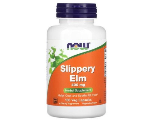 NOW Foods, Slippery Elm, 400 mg, 100 Veg Capsules NOW Foods, Slippery Elm, 400 mg, 100 Veg Capsules
